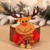 Ljus upp Jul Brosch Pins Santa med Jingle Bell Decorations for Woman Kids Xmas Party Favors Gifts Väska Charms XBJK2111