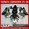 Spritzguss-Verkleidungen für Honda CBR 600RR 600F5 600CC 2005–2006 Karosserie 72Nr. 87 CBR600 CBR 600 CC F5 RR F 5 2005 2006 CBR600F5 CBR600RR 05 06 OEM Karosserie Graffiti grün