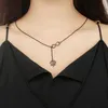 Elegant Infinity Lotus Charme Anhänger Halskette