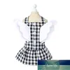 Vestido de cão vestido de estimação saia de algodão treliça princesa estilo filhote de cachorro respirável verão vestuário s / m / l / xl / xxl preço de fábrica especialista design de qualidade mais recente estilo original