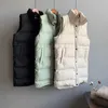 Kvinnor Vinter Ärmlös Coats Korean-Style Cotton Vest Casual Single Breasted Loose Jacket Puffer 210607