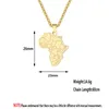 Colares pendentes Metal Gold Gold African Mapa Colar para joias de jóias aço inoxidável Africa County Pendom Women Party Gift