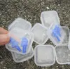 Квадратный пустой мини чистые пластиковые контейнеры для хранения коробки корпус с крышками маленькая коробка ювелирные изделия у замуженных контейнеров
