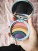 Wholesale Face Highlighting Makeup Rainbow Strobe Effect Highlighter Långvarig glitter Highlight och bronserad hudglöd Kosmetisk kakpulver Gratis frakt