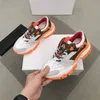 Lyxdesigner Kvinnor Män Fritidsskor Italien Triple s läder Canvas Plattform Trainers Svart Vit Platta snören Sneakers Toppkvalitet med box storlek 35-45