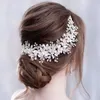 Acessórios de cabelo de casamento luxuoso para mulheres flor headbands noiva tiara headpiece hairband 210707