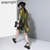여성 자켓 Gaganight Bling 패션 여성 자켓 여름 얇은 속이 빈 레이저 코트 레이디 세련된 느슨한 플러스 사이즈 Long Outwear Korean