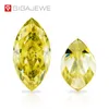 GIGAJEWE couleur jaune vif taille Marquise VVS1 moissanite diamant 1-3ct pour la fabrication de bijoux