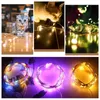 Cuerdas LED Cadena Botón de luz Luces de batería para fiesta Boda Navidad Halloween Bebé Dormitorio Bar Decoración Tira de iluminación a prueba de agua