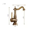 Bathroom Sink Faucets Antique Brass 360 Rotate Kitchen Faucet One Handle Single Hole And Cold Water Mixer Taps5159518