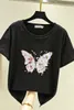 Oversized Cotton T Shirt Women Butterflies Print Summer Tops Harajuku Fashion T-Shirt Female Tee Shirt Femme Woman Clothes 210604