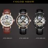 KINYUED squelette montres mécanique automatique montre hommes Sport horloge décontracté affaires lune montre-bracelet Relojes Hombre 210804