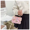 키즈 미니 클러치 백 귀여운 모직 지갑과 아기 소녀를위한 핸드백 동전 주머니 토트 어린이 파티 진주 지갑