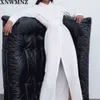 Женские джинсовые белые длинные платья с щепающими карманами поворотный воротник рукава дамы элегантные макси платье Vestidos халат Femme 210520
