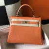 Alle handgemaakte vrouwen kleine zwarte schoudertas handtas spiegel kwaliteit origineel togo echt leer is gewaxt draad Luxurys Designers Bags met doos