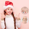 Braccialetto natalizio per bambini Cartone animato Calendario fai da te Confezione regalo Braccialetti in lega d'oro