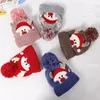 Flicka pojke pompom älg julklapp baby hatt söt tecknad djur nyfödd stickad keps höst vinter varmt tjockt barn toddler beanie caps