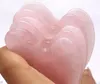 2021 amor coração forma qualidade rosa quartzo rosa jade gaasha placa natural raspador de pedra chinês gua sha pad