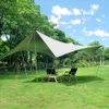 Without Poles!Vialido Large Space Outdoor Camping Shade Anti-ultraviolet Sunscreen Heat Insulation Camping Shelter Tent Canopy Y0706