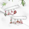 Pins, broches kerst sieraden dames pin broche corsage sjaal slot vangst santa claus elanden sneeuwman rendier sneeuwvlok handschoenen vrouwelijke xmas gi