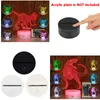 3D illusion night light,3-1 RGB Acrylic lamp base 16 colors change decor lighting with remote control used in living room bar,gift for boys girls