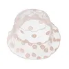 nouveau Enfants Gaze Seau Chapeaux Dentelle Respirant Large Bord Chapeau D'été Fleur Broderie Cap Garçon Et Fille Sunhat Conception Caps EWB7786