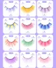 Wholesale Multi Color 3D Fuax Mink Lashes Natural Colored False Eyelashes Dramatic Full Strip Fake Lash Party Colorful Lashes for Cosplay Halloween Makeup