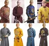 Film TV Dragon Robe Qing Dynasty Court Gown Man Emperor Stage Show Teater Kostym Manchu Prince Kläder Imperial Robe