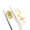 Zhanhao di alta qualità ZIRCON taglio ovale gemma sciolta 2ct per il commercio all'ingrosso giallo fuoco libero Diamond Top Up H1015