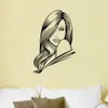 Mondern Fille aux cheveux longs Modèle Stickers muraux Home Decor Décoration Art imperméable amovible 57cm * 84cm 210420