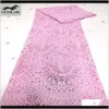 Vêtements Vêtements Guipure Africain Dentelle Tissu Rose Couleur Soluble Dans L'eau Cordons Pour Robe De Soirée Nigériane Drop Livraison 2021 30Wxa