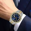 Iced Out Watch Hombres Marca de lujo Full Diamond s Es Aaa Cz Reloj de cuarzo resistente al agua Hip Hop para hombre Regalo para