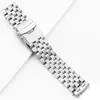 22mm TOP Quality Hollow Curved End Solid Links Replacement Watch Band Strap Bracelet Double Push Clasp For SKX007 Bands