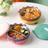 Piano per bambini Piatto separato Piastra Auxiliare Bowl Bowl Bambino Piatti A ventosa Food Food Feeding Dish Solid 316 Acciaio inossidabile G1221