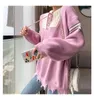 H.SA Mujer Sueter Inverno Donna Maglioni Pullover con cappuccio e Kintwear Orlo spezzato Maglioni per maglieria stile coreano Pull Femme 210417