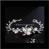 Charm Drop Delivery 2021 Uilz Trendy Rose Gold Color Wedding With Cz Zirconia Cluster Flower Imitation Pearl Women Bracelets Jewelry Ub020 A3