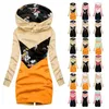 Women's Hoodies & Sweatshirts Hoddie For Women Fashion Cute Flower Print Casual Sweatshirt Zipper Woman Winter Warm Coat Top Sudaderas