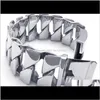 Link, Chain Bracelets Jewelry316L Stainless Steel Mens Bracelet Heavy Curb Link Bangle 8.8X 31Mm Drop Delivery 2021 Fs5Qw