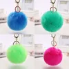 Rabbit Ball Plusz Fuzzy Furt Brey Careing Torka samochodowa Pierścień Pierścień Pierścień Pierścień Biżuteria Prezent 20pcs