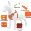 Não puxe de veludo Deerskin Dog Harnesses com Colhes Definidos Refletivo Refletivo Refletivo Cães Arnês Frente Cachorro Cachorro Peito Passado Para Pequeno Cão Médio 6 Cor Atacado B52