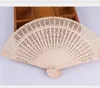 2021 new personalized wood folding hand fans gift with organza bag wedding favors fan party giveaways Free