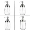 Stainless Steel Mason Jars Lid Leak Proof Soap Dispenser No Transparent Bottle Press Pump Head Wholesale wY32