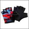 Équipement de protection Cyclisme Outdoorscycling Gants Enfants Camouflage Enfants Demi-Doigt Vélo Antidérapant Vélo Équipement D'équitation Pour Sports Dro