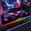 Msi Mouse Pad with Rgb Computer Table Large Mat Pc Gamer Rug Mousepad Led Desk Decoration Deco Gaming Setup Accessories carpet