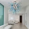 Moderne ketting hanglamp armatuur ophanglampen bruiloft hal hotel lobby woonkamer decoratie handgeblazen Murano glazen kroonluchter met led-bollen