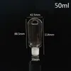 500PCS 30 ml 50ml 60ml Rensa tomma flaskan Hand Sanitizerflaskor Plast Keychain Refillable Portable Squeeze Containeers med Flip Cap