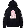 Harajuku Querida no FanXX Unisex Hoodies Japonês Anime Zero Dois Impresso HOODIE HOODIE HOUNDEWEAR HOLDEIRA H1227