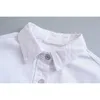 [DEAT] Frühling Sommer Mode Weiß Einreiher Umlegekragen Mantel A-linie Röcke Frauen Zwei-stück Anzug 13Q583 210527