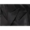 Kvinnors kostymer Blazers Black Buckle Oregelbundna kvinnor Eleganta Långa Långärmad Lösa Fit Jackor Mode Tide Vår Höst 2021 Kvinnor