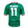 Retro 1998 Mexico voetbalshirts World Cup Classic Vintage 1970 1994 1995 Thailand Kwaliteit HERNANDEZ 11# BLANCO Home Green Away White Third Blakc voetbalshirts